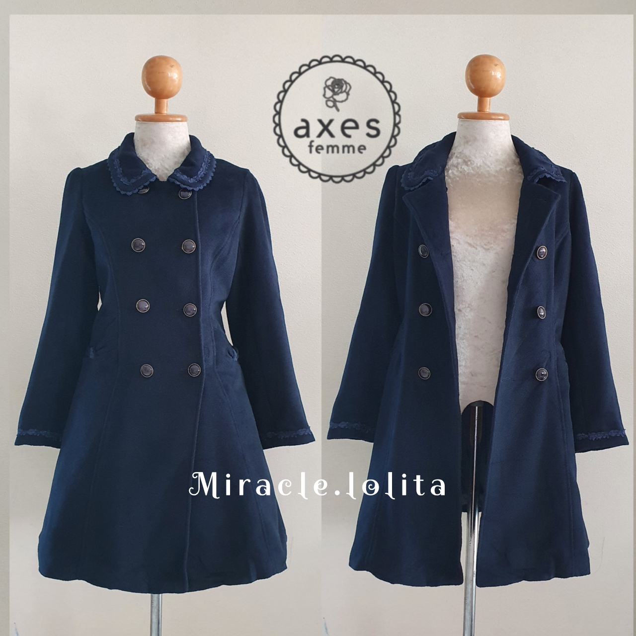 🌷Axes femme🌷 navy winter coats.FREE SHIP Coats Kei Market Buy and